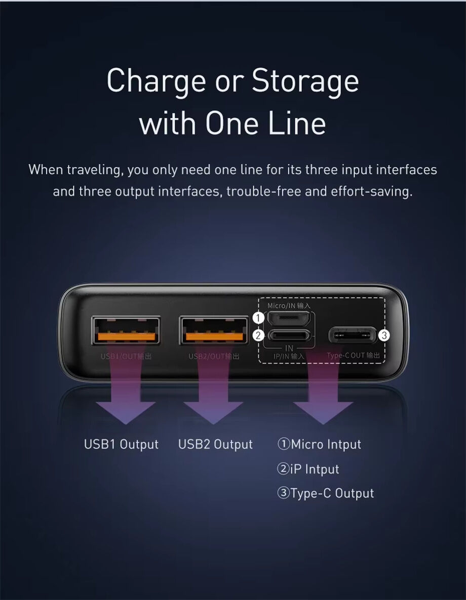 Baseus Power Bank 10000mah With 20w Pd Fast Charging Powerbank Portable ...