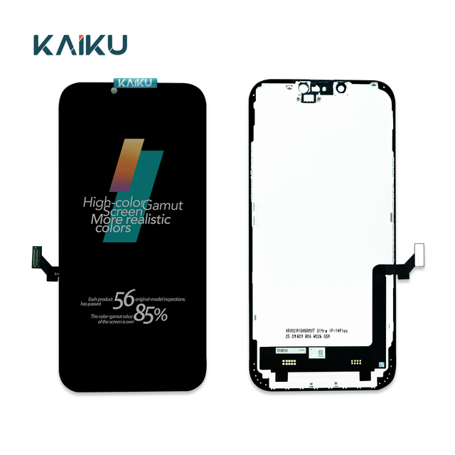 KAIKU FHD IP-14Plus Pantalla Ultra de Amplia Gama de Colores, accesorios de repuesto para reparación de teléfonos móviles, Incell, venta al por mayor de fábrica