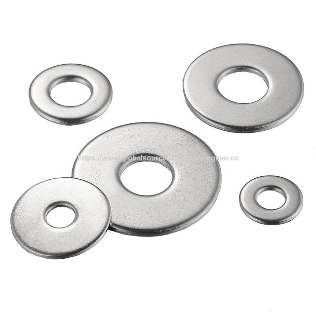 Flache Metallscheibe, Verbundscheibe aus Edelstahl, Runde Scheibe aus Edelstahl 304