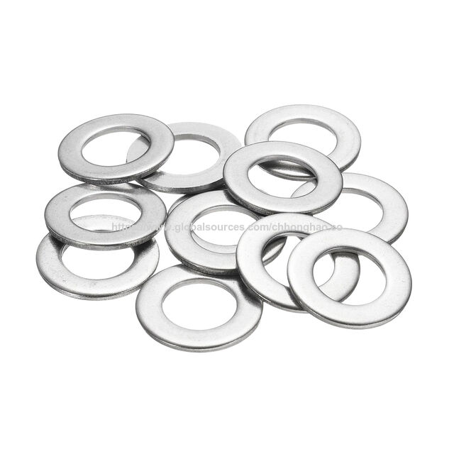 Flache Metallscheibe, Verbundscheibe aus Edelstahl, Runde Scheibe aus Edelstahl 304