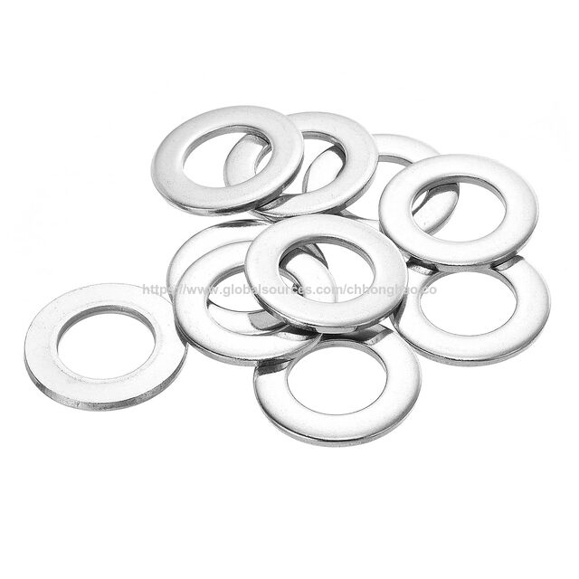 Flache Metallscheibe, Verbundscheibe aus Edelstahl, Runde Scheibe aus Edelstahl 304
