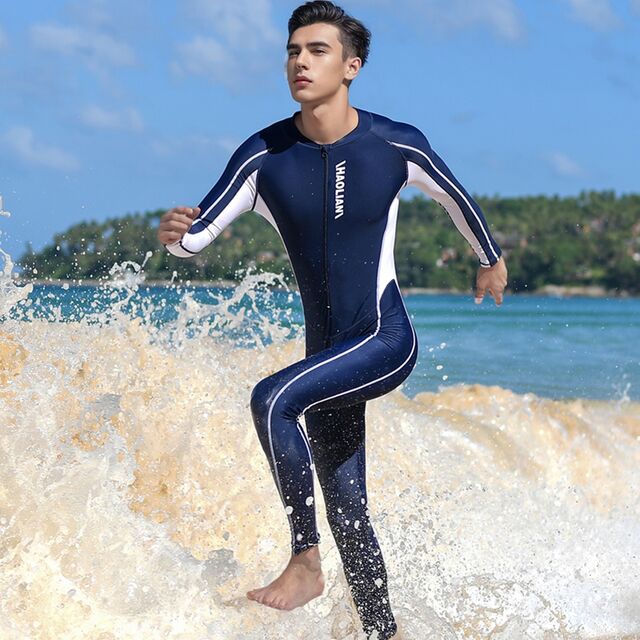 Combinaison de bain une pièce pour hommes, protection solaire, grande taille, manches longues, combinaison de surf, rash guard pour femmes et adolescents, meilleures ventes