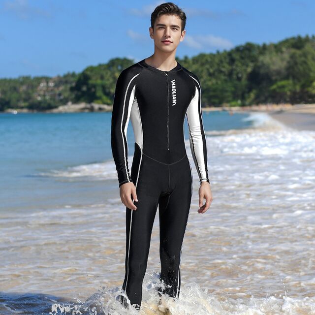 Combinaison de bain une pièce pour hommes, protection solaire, grande taille, manches longues, combinaison de surf, rash guard pour femmes et adolescents, meilleures ventes