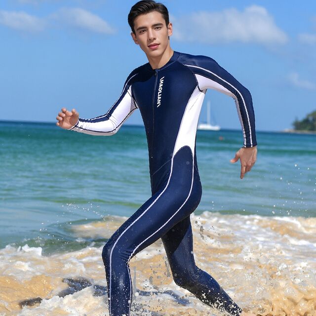 Combinaison de bain une pièce pour hommes, protection solaire, grande taille, manches longues, combinaison de surf, rash guard pour femmes et adolescents, meilleures ventes