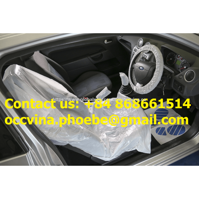 Kit de protección interior de coche desechable 5 en 1 de plástico resistente al agua de Vietnam para talleres de reparación de automóviles