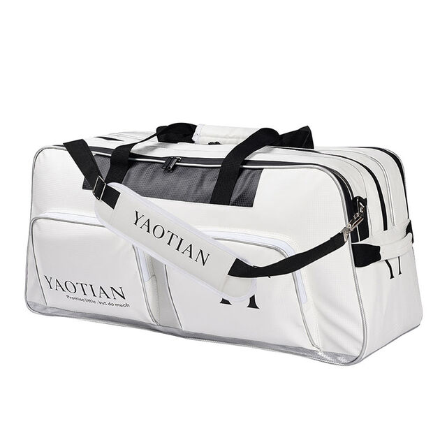 Saco de raquete de pickleball de nylon à prova d'água com capacidade para 3-6 raquetes de badminton, saco esportivo de badminton, raquete de tênis, sacos esportivos, branco, pacote com 12