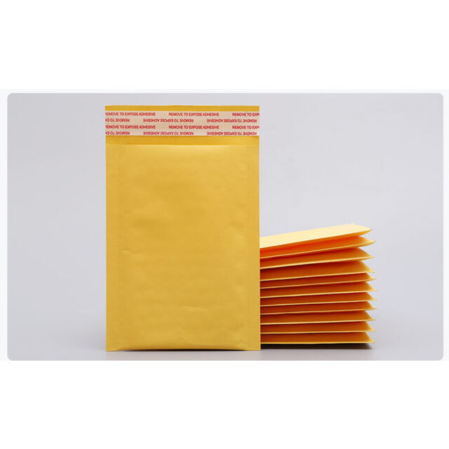 Sac à bulles en papier kraft jaune épaissi Sac à bulles antichoc Sac express Sac enveloppe Emballage à bulles Sac en mousse en gros
