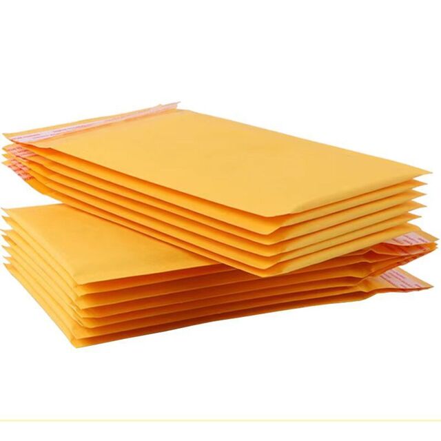 Sac à bulles en papier kraft jaune épaissi Sac à bulles antichoc Sac express Sac enveloppe Emballage à bulles Sac en mousse en gros