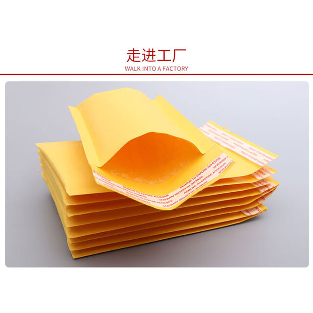 Sac à bulles en papier kraft jaune épaissi Sac à bulles antichoc Sac express Sac enveloppe Emballage à bulles Sac en mousse en gros