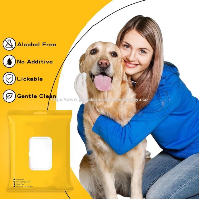 Lingettes de Bain Jetables pour Chiens, Nettoyage et Désodorisation, Lingettes Gants pour Animaux de Compagnie, pour Chiens et Chats