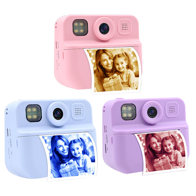 KDC-030D FunShot Appareil Photo Instantané pour Enfants avec Double Caméra