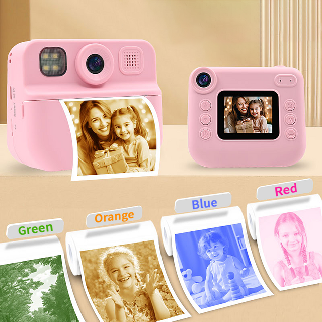 KDC-030D FunShot Appareil Photo Instantané pour Enfants avec Double Caméra