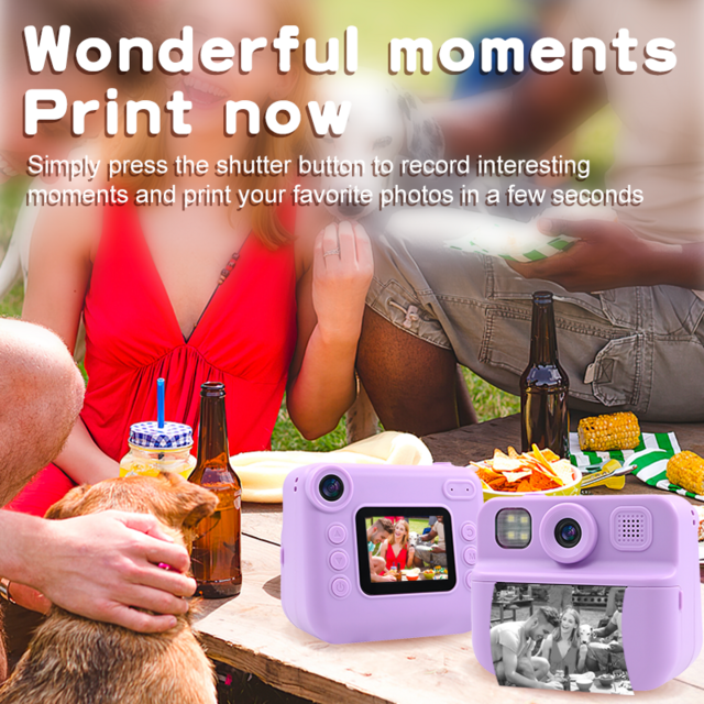 KDC-030D FunShot Appareil Photo Instantané pour Enfants avec Double Caméra