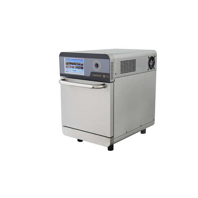 CheerChef Oven Countertop Stainless Steel Tanpa Ventilasi Listrik Kecepatan Tinggi, Layar Sentuh, Menu Terprogram, Oven Countertop Kecepatan Tinggi