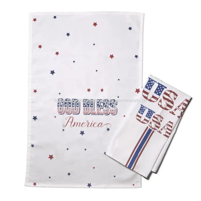 Prix usine Torchons de cuisine de Noël 100 % coton personnalisables Lot de 2 - Imprimés, doux, absorbants, Fabrication OEM/ODM