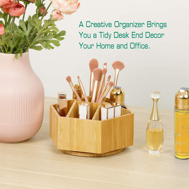 Boîte à maquillage en bois pour bureau, Boîte à maquillage en bois minimaliste, Boîte à maquillage en bois faite à la main, Boîte à maquillage en chêne massif