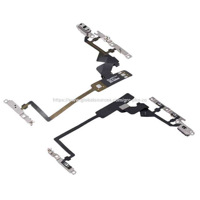 Nappe Flex d'alimentation pour iPhone 14 Pro, bouton latéral de volume haut/bas, câble flexible avec métal