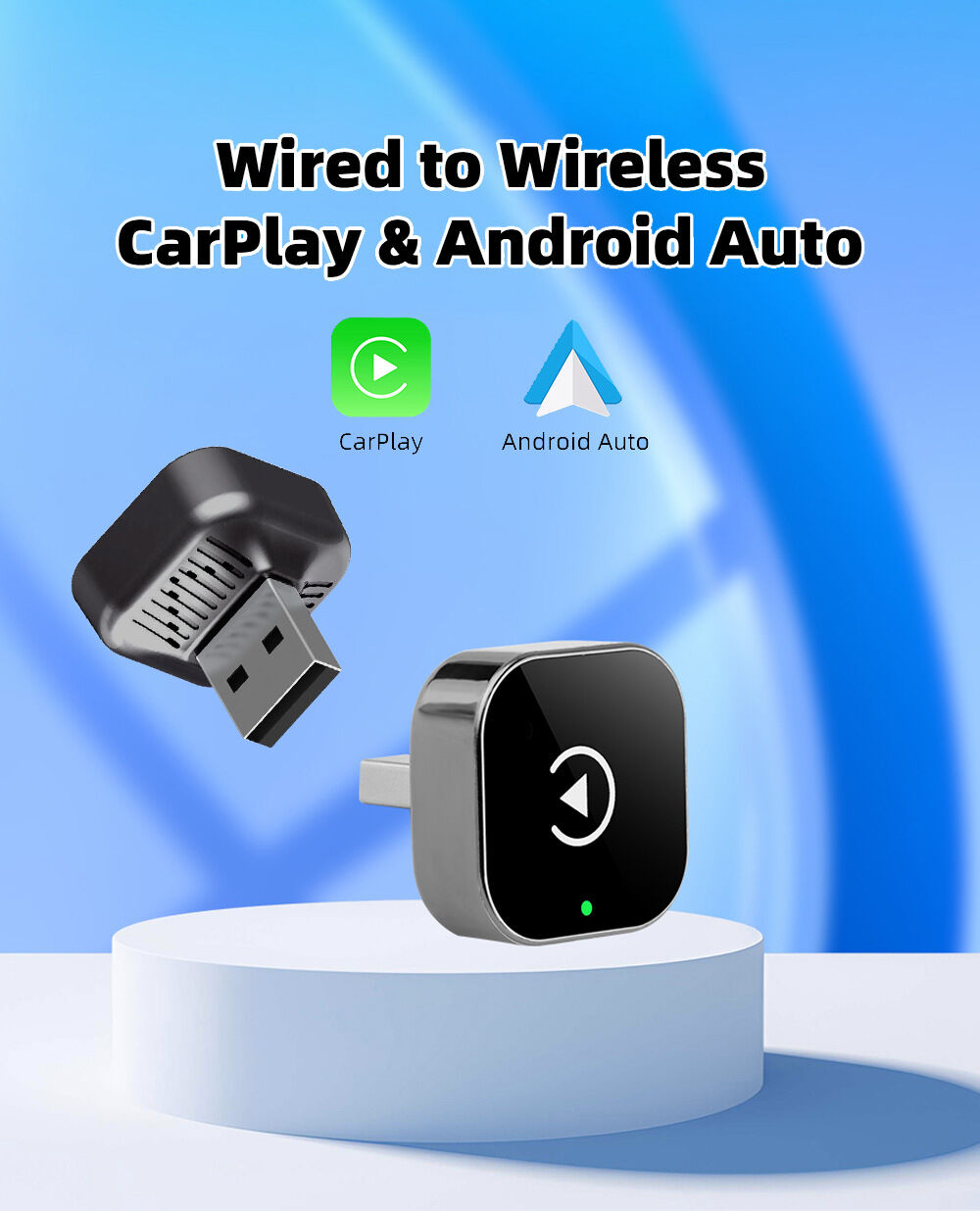 Play Adapter Small Size Fast Wireless Carplay Adapter For Apple For Iphone Android ...