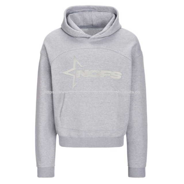 Moletons de moda oversized de cor sólida Hip Hop de peso pesado personalizado 350GSM Ajuste solto Design liso grosso e pesado Moletom Premium