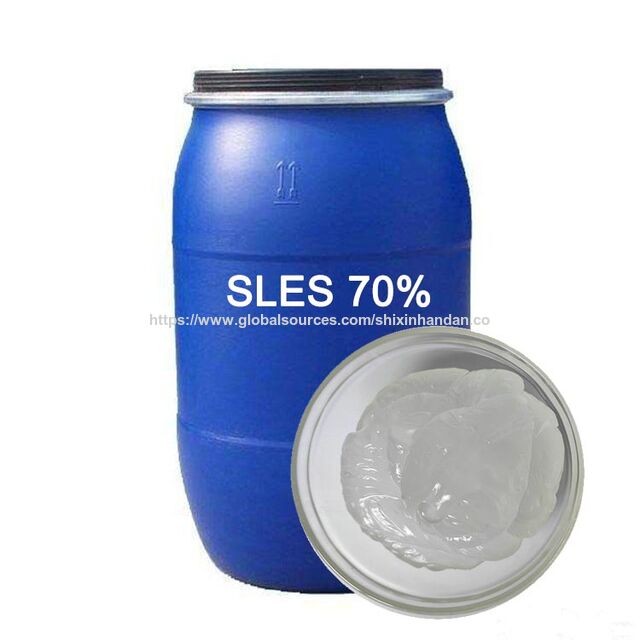 China SLES N70 N28 Lauril Éter Sulfato de Sódio SLES 70% Matéria-Prima Detergente SLES na China 68585-34-2