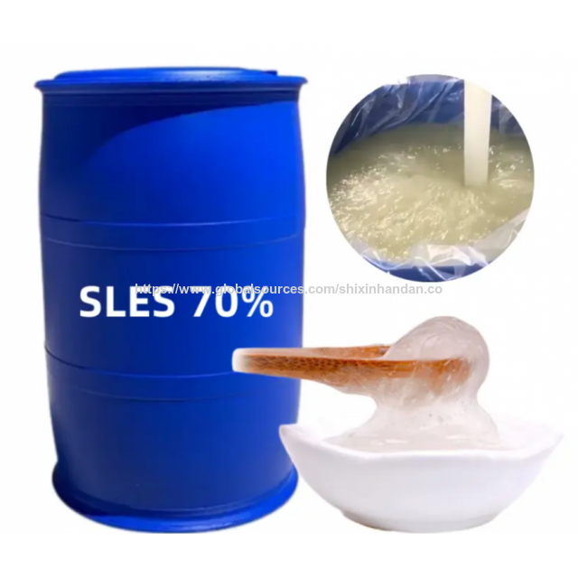 China SLES N70 N28 Lauril Éter Sulfato de Sódio SLES 70% Matéria-Prima Detergente SLES na China 68585-34-2
