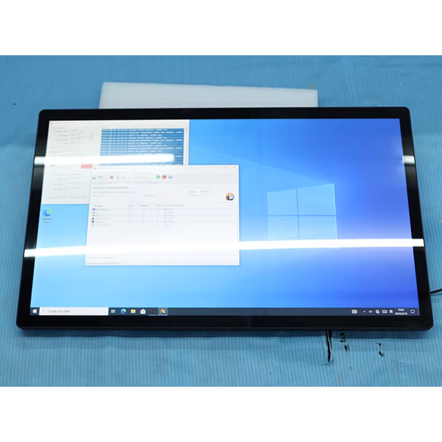 Moniteur à Cadre Étroit 21.5, 27, 32, 43 Pouces, Résolution Full HD, Écran Tactile Capacitif, PC Interactif Tout-en-Un pour l'Industrie