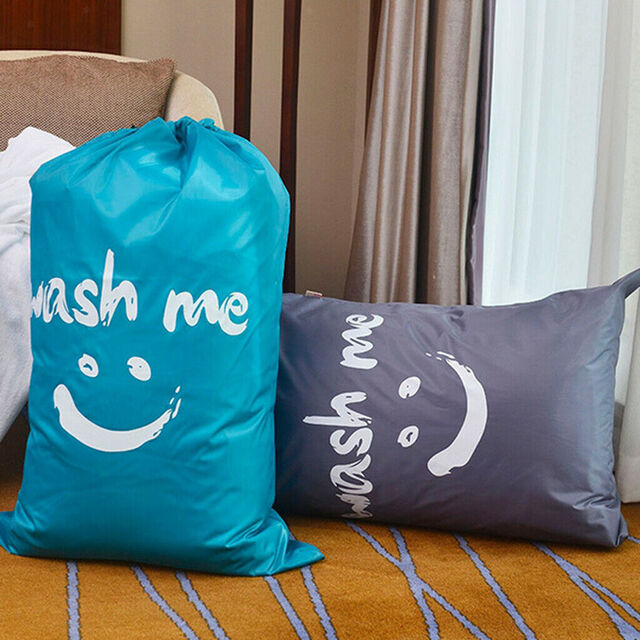 Tas Laundry Serut Cetak 76 cm x 101 cm untuk Menyimpan Pakaian, Selimut, Sprei