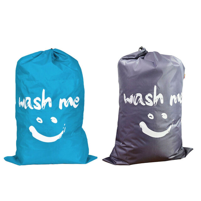 Tas Laundry Serut Cetak 76 cm x 101 cm untuk Menyimpan Pakaian, Selimut, Sprei