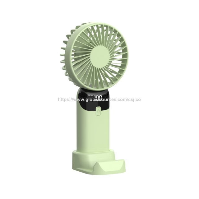 Mini-Taschenventilator mit persönlicher Bildschirmanzeige, wiederaufladbarer 1200-mAh-Akku