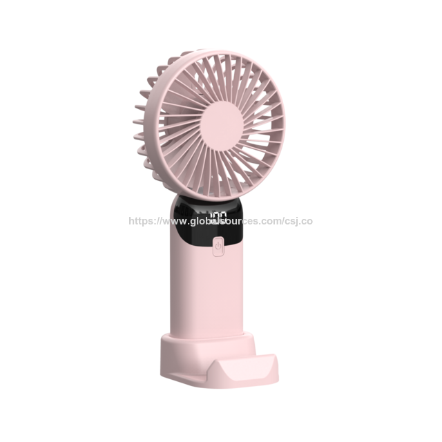 Mini-Taschenventilator mit persönlicher Bildschirmanzeige, wiederaufladbarer 1200-mAh-Akku