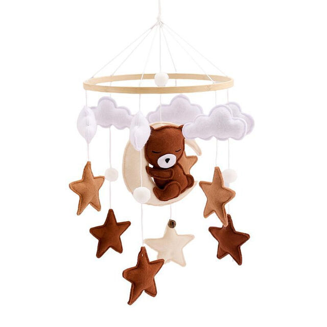 Móvil para Cuna de Bebé, Móvil de Guardería con Diseño de Estrella y Luna para Niños y Niñas
