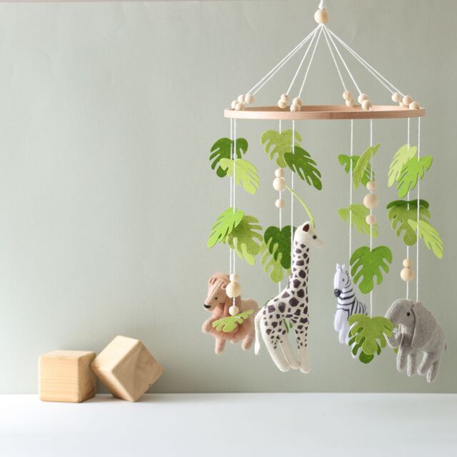 Móvil para Cuna de Bebé, Móvil de Guardería con Diseño de Estrella y Luna para Niños y Niñas