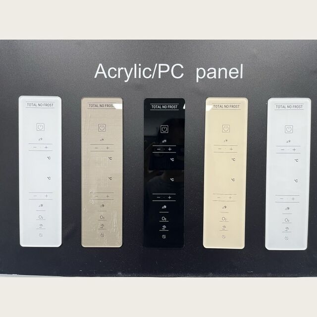 Paneles decorativos acrílicos personalizados con botones táctiles para electrodomésticos y paneles gráficos para productos de baño