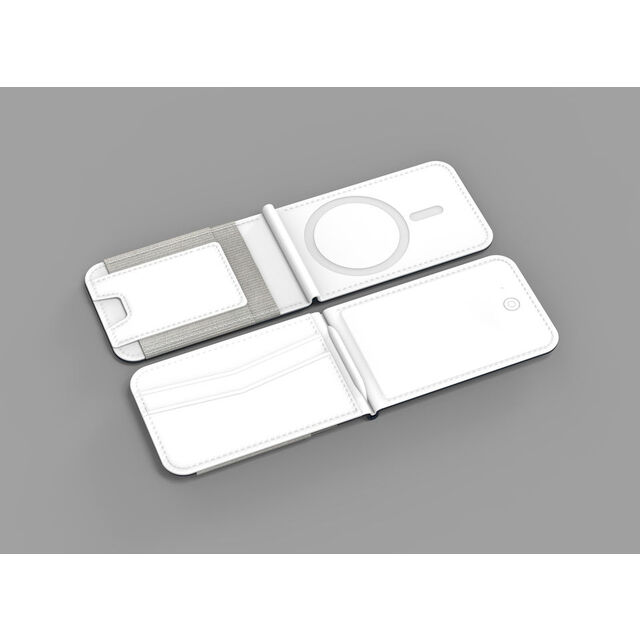 Find My Wallet 2-in-1 Magnetisches Air Label Leder Brieftasche ID-Fach Verstellbarer Halterungsclip