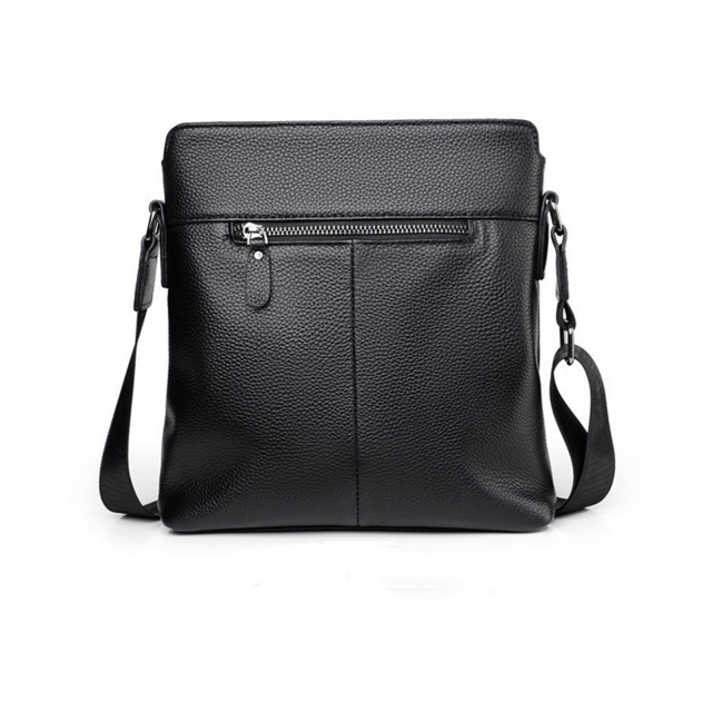 Sac bandoulière en cuir véritable pour hommes, sac à bandoulière en cuir de vachette pleine fleur, sac messager décontracté de grande capacité