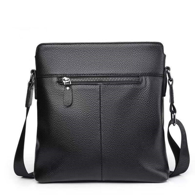 Sac bandoulière en cuir véritable pour hommes, sac à bandoulière en cuir de vachette pleine fleur, sac messager décontracté de grande capacité