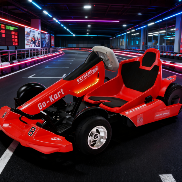 Go-Kart Eléctrico Personal Muy Recomendado, Motor Dual 350W*2, 3 Velocidades, Autonomía de 40-50km, para Niños y Adultos, Uso en Patio Trasero/Exterior