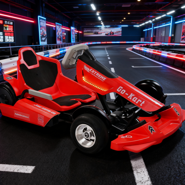 Go-Kart Eléctrico Personal Muy Recomendado, Motor Dual 350W*2, 3 Velocidades, Autonomía de 40-50km, para Niños y Adultos, Uso en Patio Trasero/Exterior