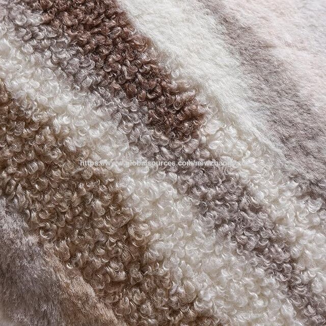 Fundas de Cojín de Lana Corta Súper Suave Estilo Boho, Fundas de Almohada Decorativas con Textura Naranja Taupe