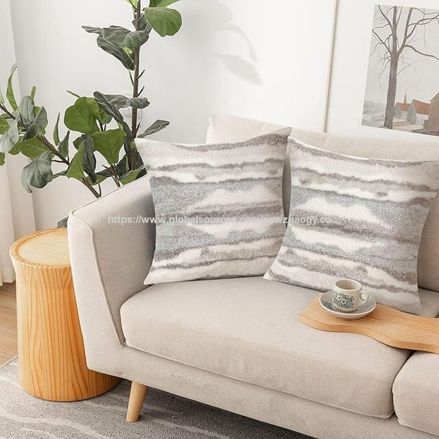 Fundas de Cojín de Lana Corta Súper Suave Estilo Boho, Fundas de Almohada Decorativas con Textura Naranja Taupe