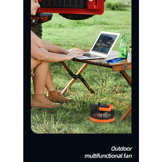 Ventilador de Camping Recargable de 20000mAh con Luz LED, Ventilador Portátil para Tienda de Campaña con Linterna y Gancho para Colgar, Ideal para Camping