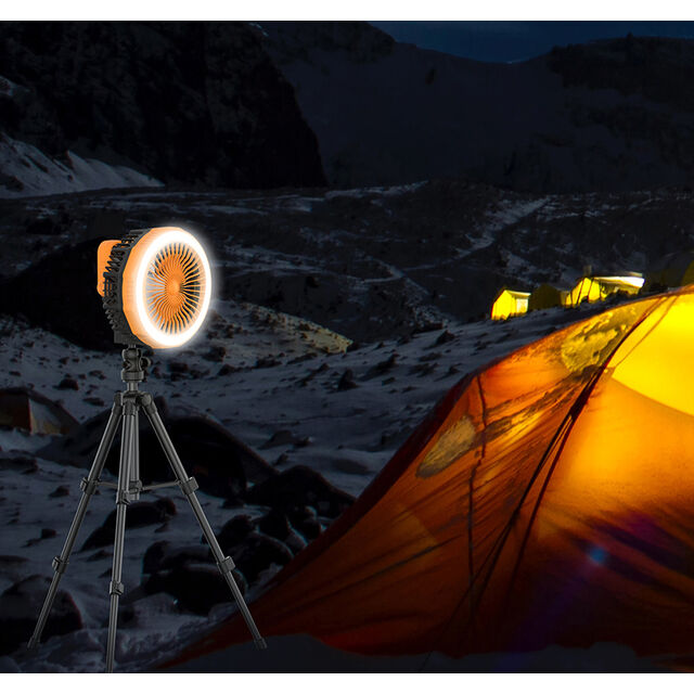 Ventilador de Camping Recargable de 20000mAh con Luz LED, Ventilador Portátil para Tienda de Campaña con Linterna y Gancho para Colgar, Ideal para Camping