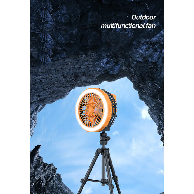 Ventilador de Camping Recargable de 20000mAh con Luz LED, Ventilador Portátil para Tienda de Campaña con Linterna y Gancho para Colgar, Ideal para Camping