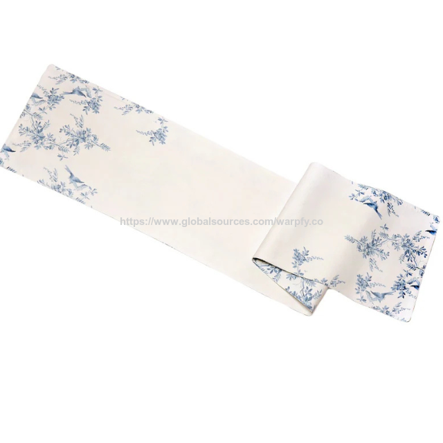 Chemin de Table en Sergé de Coton 100 % Imprimé sur Mesure au Prix d'Usine, 35x183 cm, Décoration de Table, Table à Manger - OEM/ODM Personnalisable Disponible