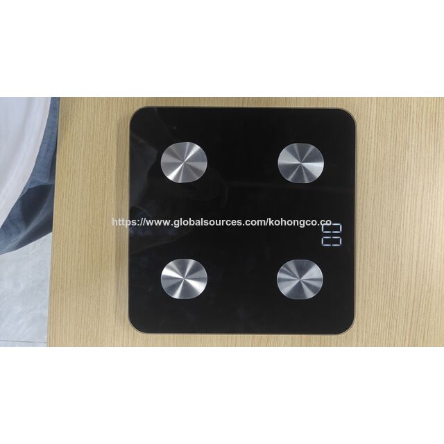 Báscula Digital Inteligente Bluetooth para Peso Corporal, Incluye IMC, Grasa Corporal, Masa Muscular, con Baterías Incluidas