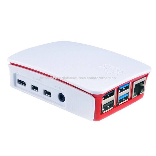 Boîtier officiel 2020 blanc, rouge et noir en ABS pour Raspberry Pi 4, vente en gros d'usine, boîtier pour modèle B Pi 4