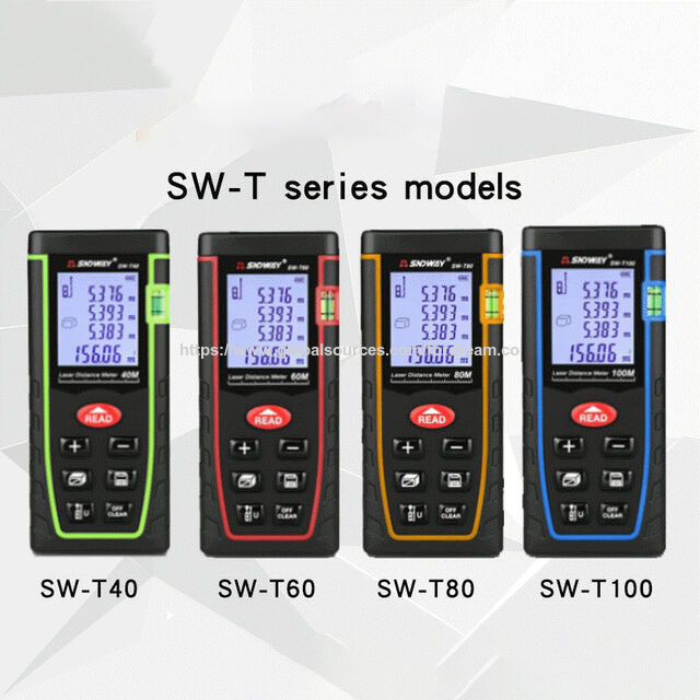 Telémetro Láser SNDWAY 120m 100m 40m SW-T40 SW-T60 SW-T80 SW-T100 - Medidor de Distancia Láser Profesional