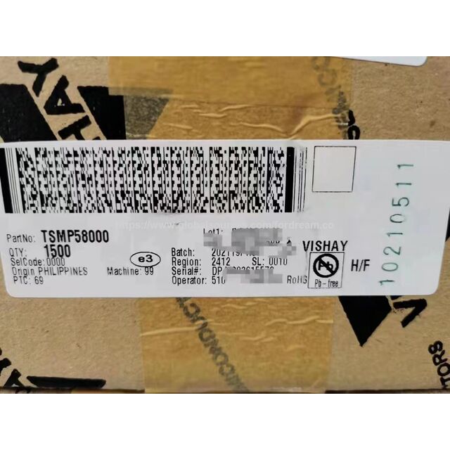 TSMP58000 Vishay CAPTEUR TÉLÉCOMMANDE RÉCEPTEUR 20 À 60KHZ 5M Récepteurs Infrarouges Module Récepteur IR