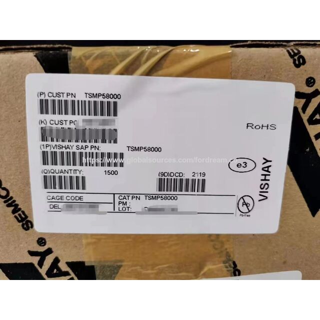 TSMP58000 Vishay CAPTEUR TÉLÉCOMMANDE RÉCEPTEUR 20 À 60KHZ 5M Récepteurs Infrarouges Module Récepteur IR