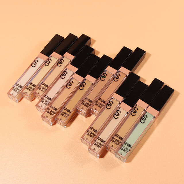 Corretivo Ajustável de Cor com Cobertura Total - Alto Pigmento para Marcas de Acne e Manchas, 12 Cores, Longa Duração, Cruelty-Free e Vegano